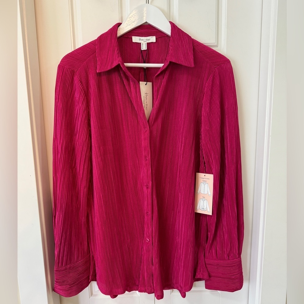 Haver & Blair Pink Button-Up Blouse | Medium - Picture 1 of 7